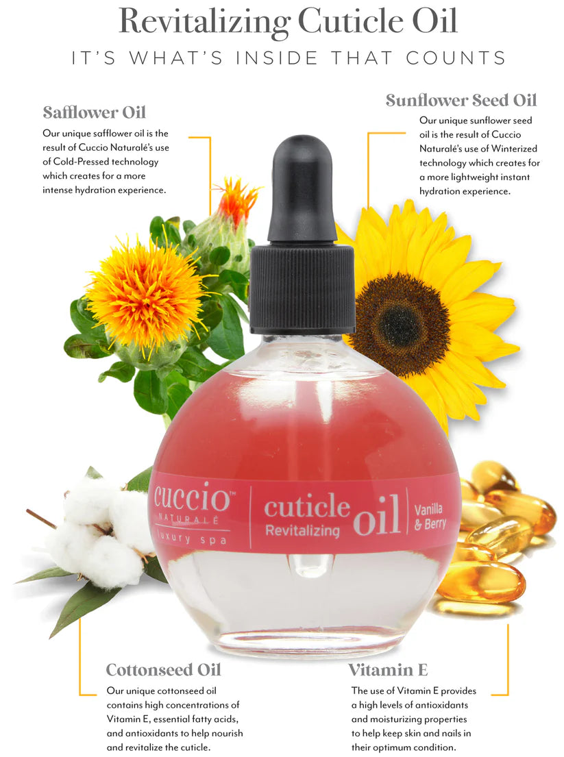 CUCCIO - VANILLA & BERRY CUTICLE REVITALIZING OIL - 2.5 OZ
