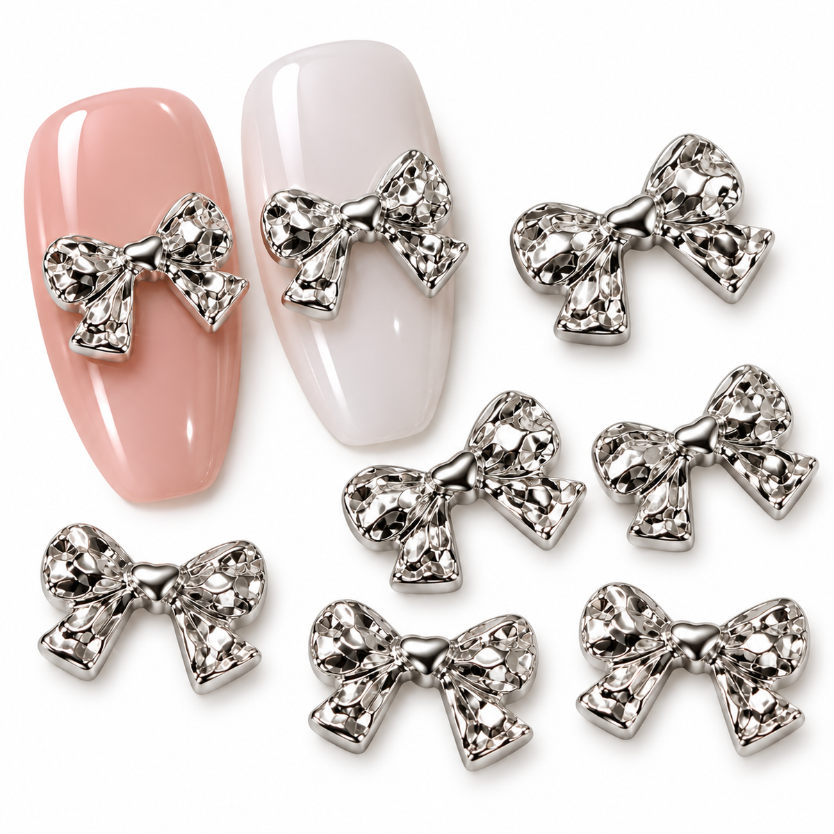 BOW HEART KNOT - NAIL CHARM BAG