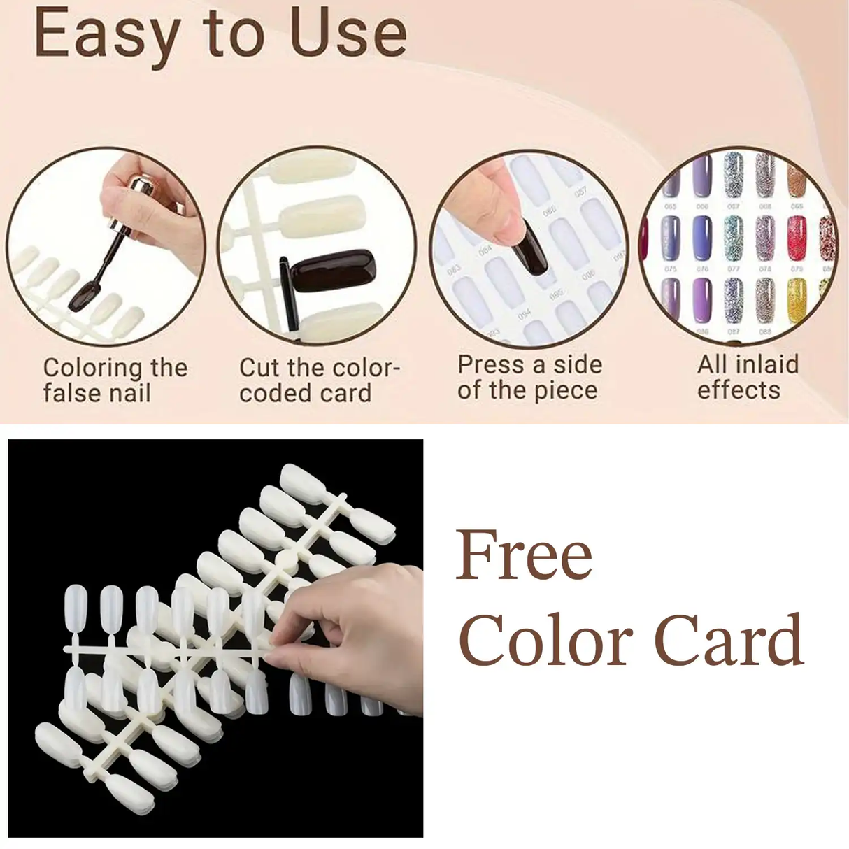 NAIL DISPLAY BOOK - WHITE - 280 Nails