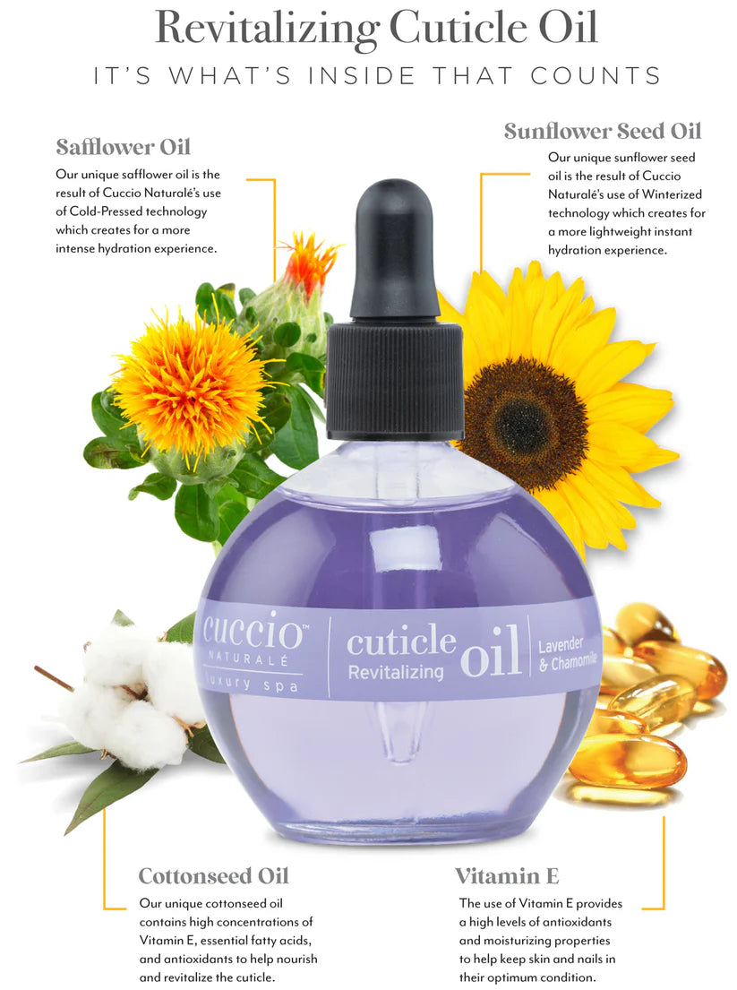 CUCCIO - LAVENDER & CHAMOMILE CUTICLE REVITALIZING OIL - 2.5 OZ