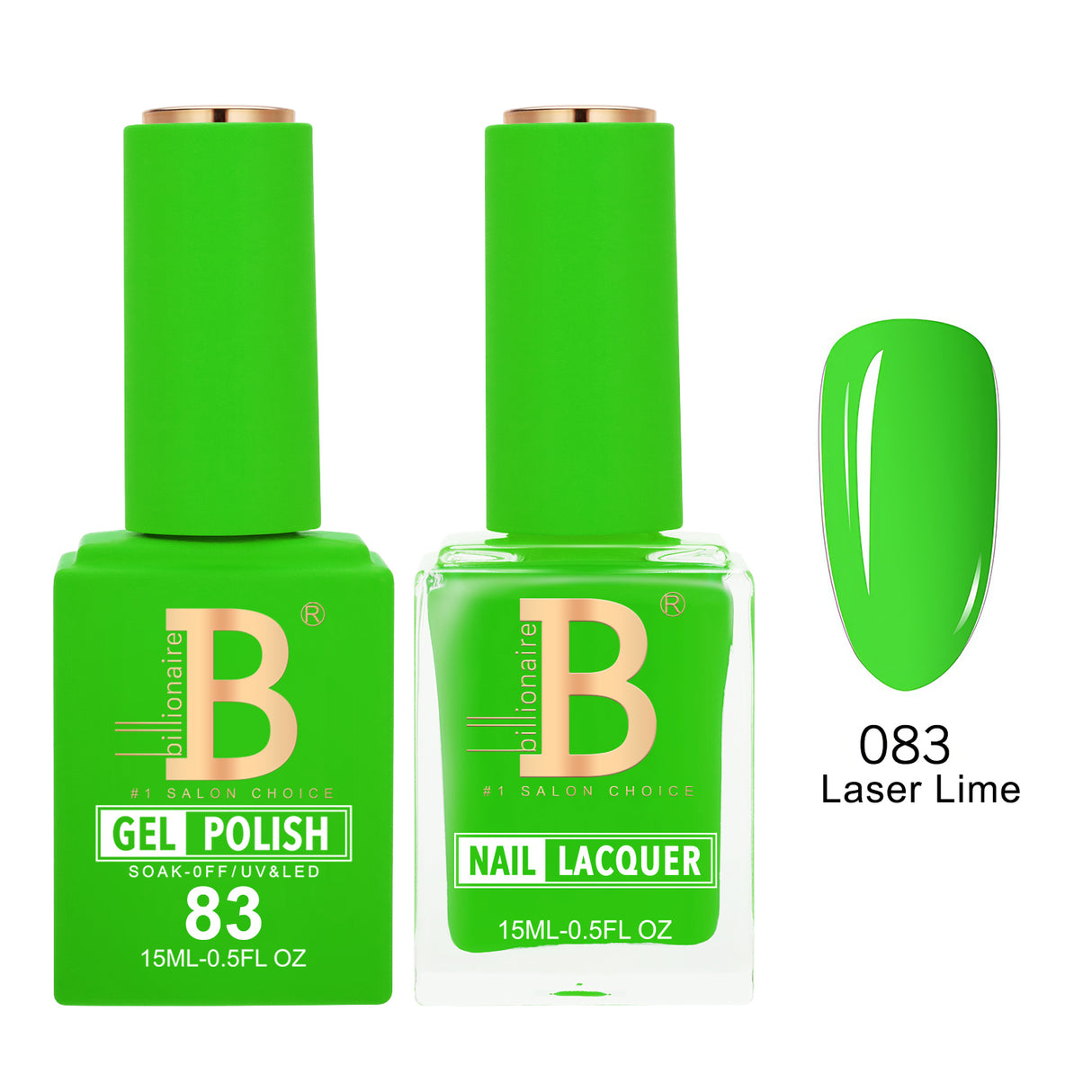 BILLIONAIRE | GEL & LACQUER | IMPERIAL 083 - LASER LIME