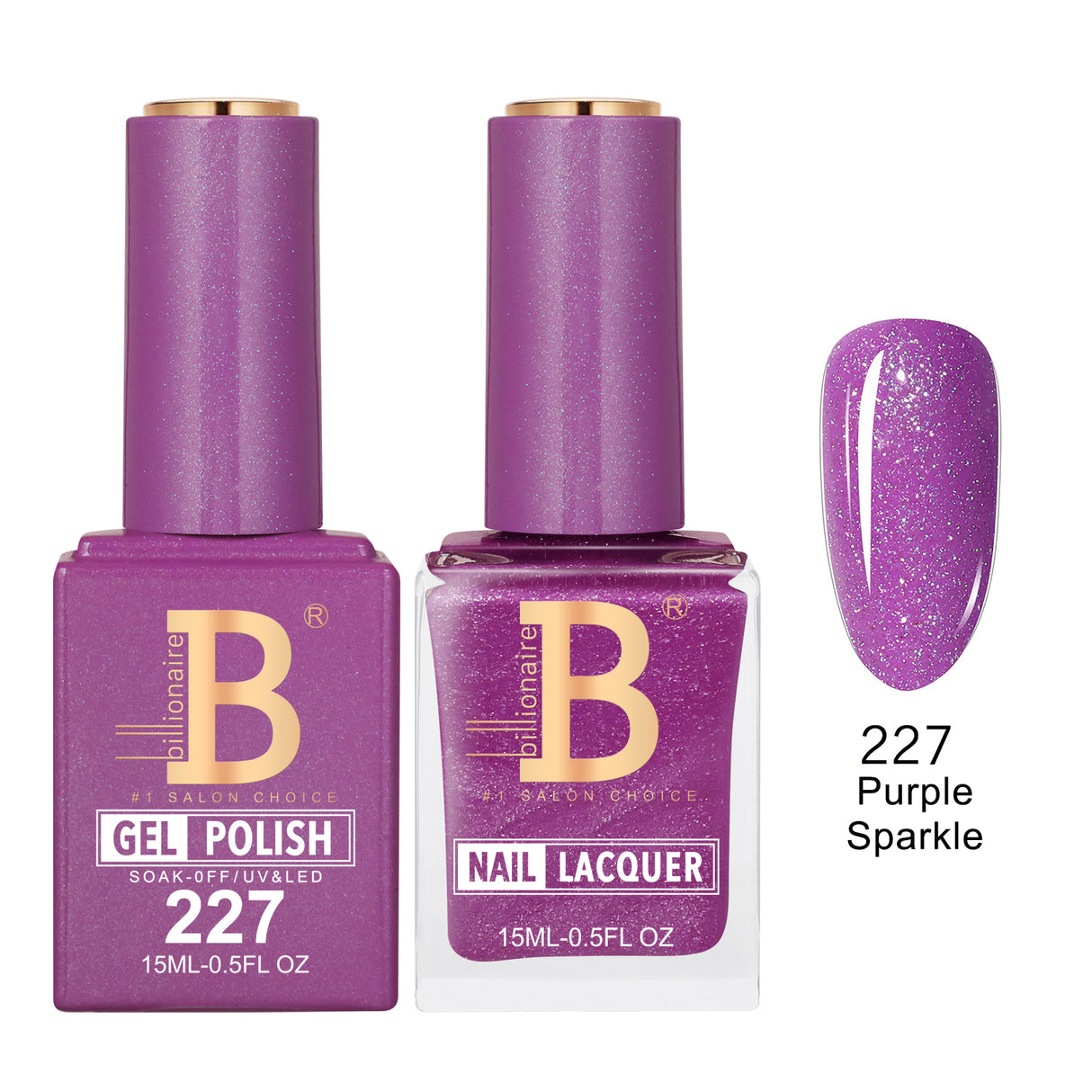 BILLIONAIRE | GEL & LACQUER | IMPERIAL 227 - PURPLE SPARKLE