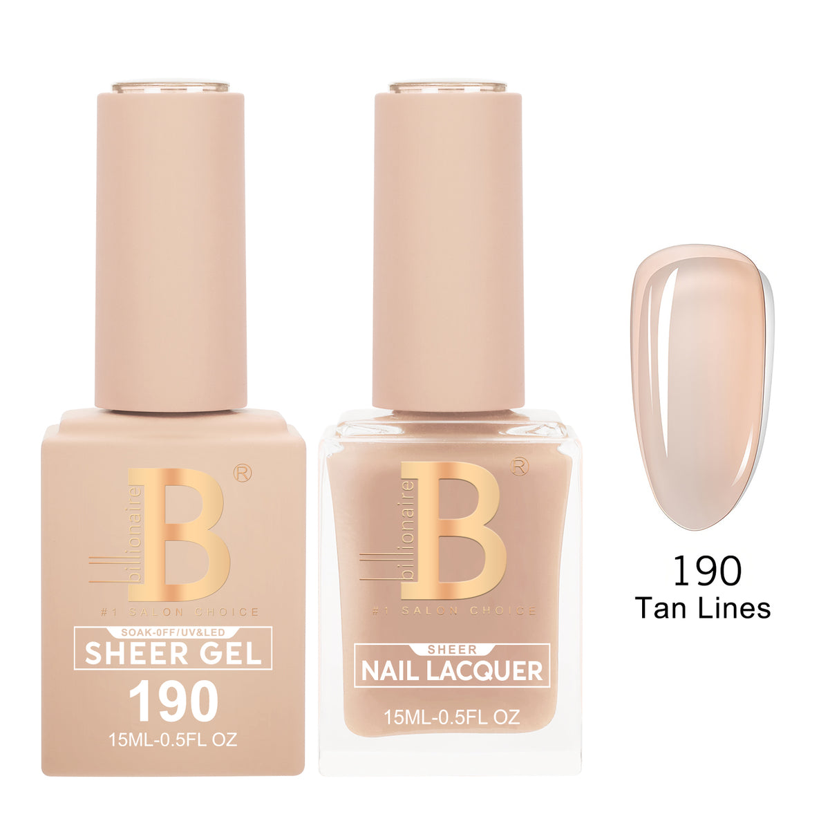 BILLIONAIRE | GEL & LACQUER | IMPERIAL 190 - TAN LINES