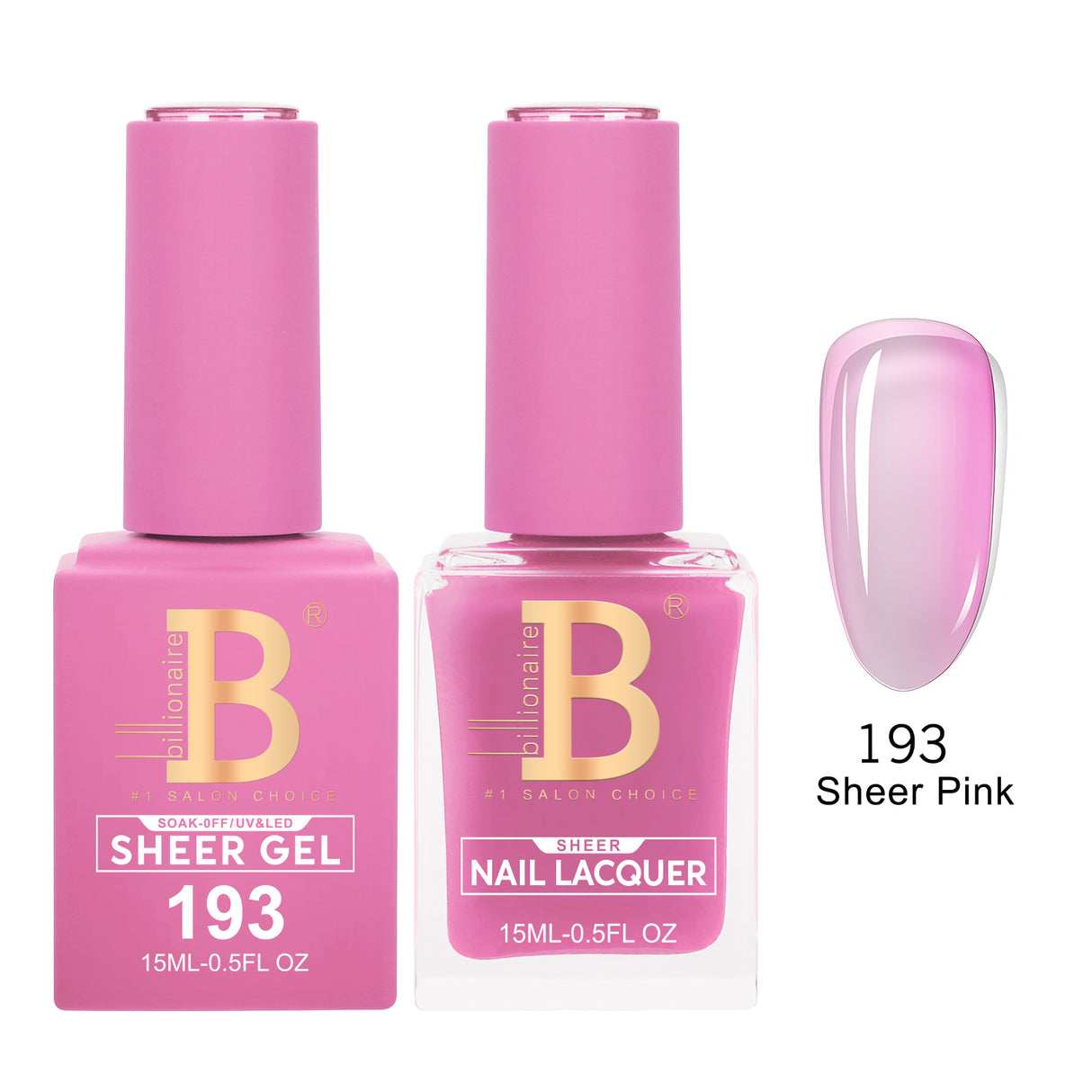 BILLIONAIRE | GEL & LACQUER | IMPERIAL 193 - SHEER PINK
