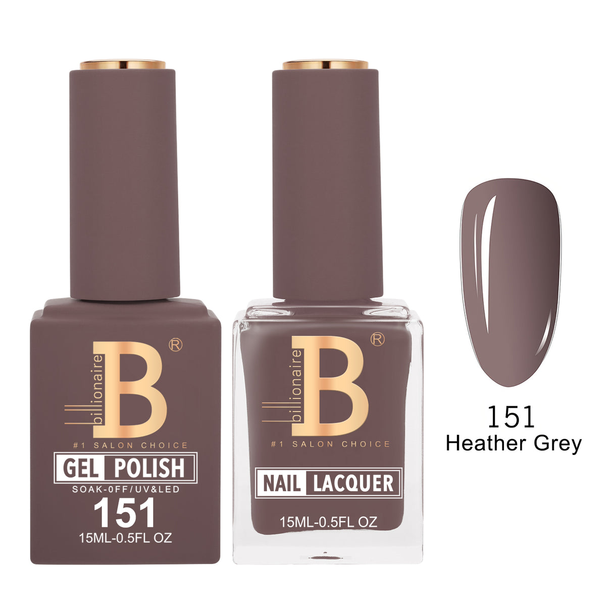 BILLIONAIRE | GEL & LACQUER | IMPERIAL 151 - HEATHER GREY