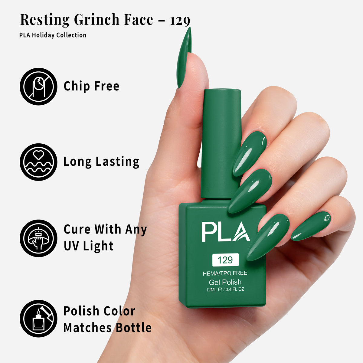 PLA | GEL POLISH | RESTING GRINCH FACE - 129