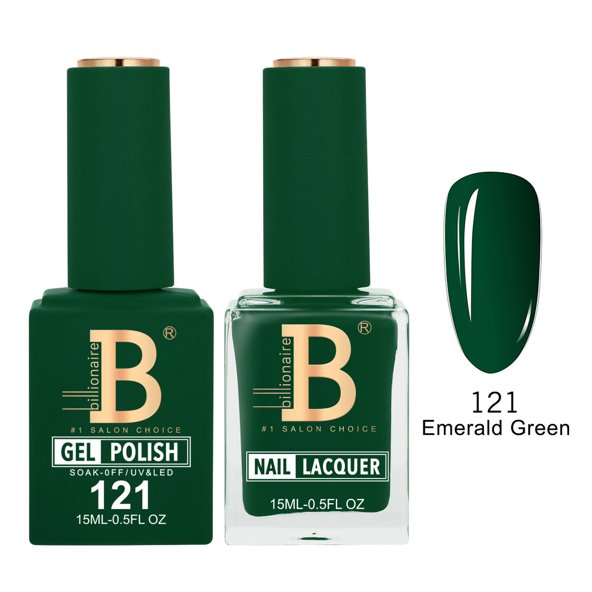 BILLIONAIRE | GEL & LACQUER | IMPERIAL 121 - EMERALD GREEN