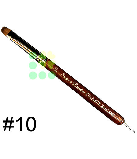 FRENCH BRUSH | SUPER LINDA | KOLINSKY WITH DOTTING TOOL - SIZE 10