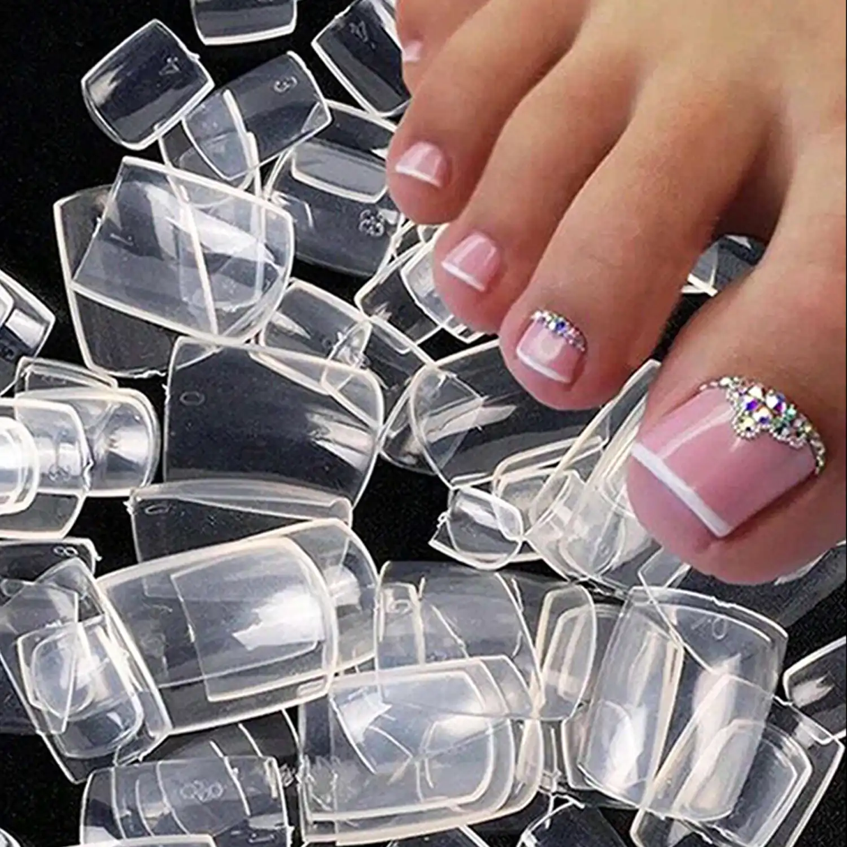 NAIL CLEAR TOE TIP BOX - SIZE 0 to 10 (600 PCS)