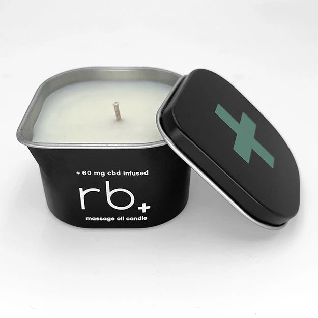 rb+ eucalyptus massage candle + 60 mg cbd