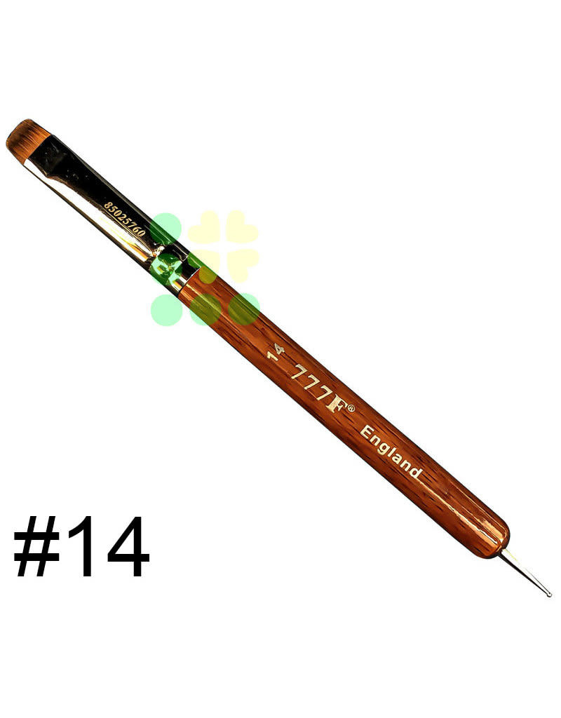 FRENCH BRUSH | 777 | RED WOOD WITH DOTTING TOOL - SIZE 14