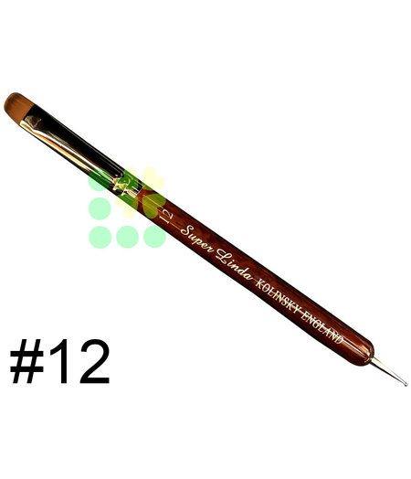 FRENCH BRUSH | SUPER LINDA | KOLINSKY WITH DOTTING TOOL - SIZE 12
