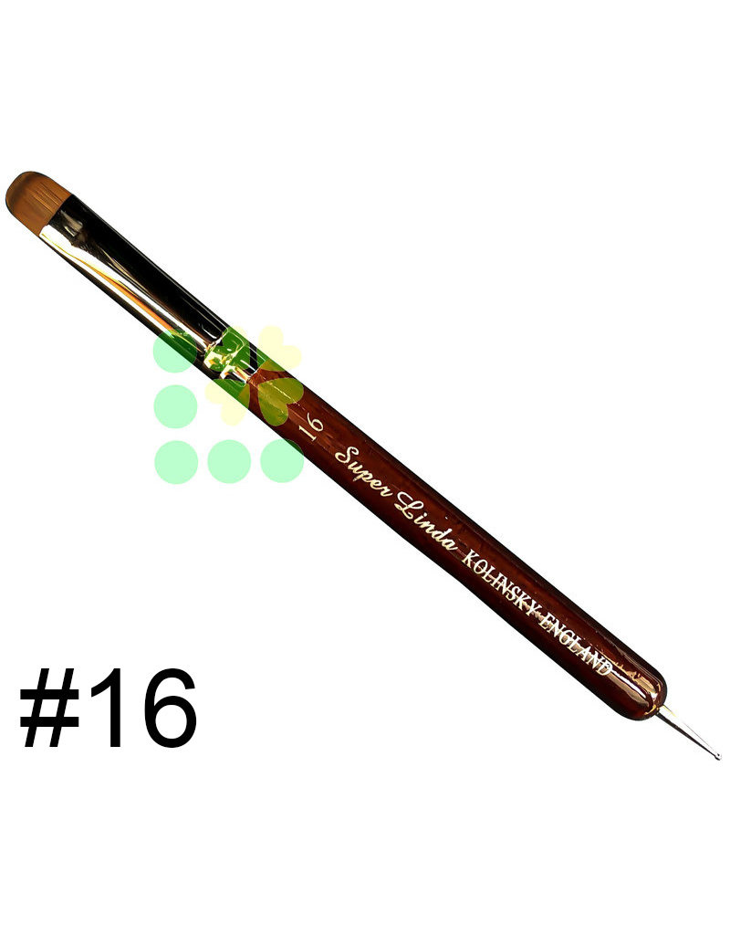 FRENCH BRUSH | SUPER LINDA | KOLINSKY WITH DOTTING TOOL - SIZE 16