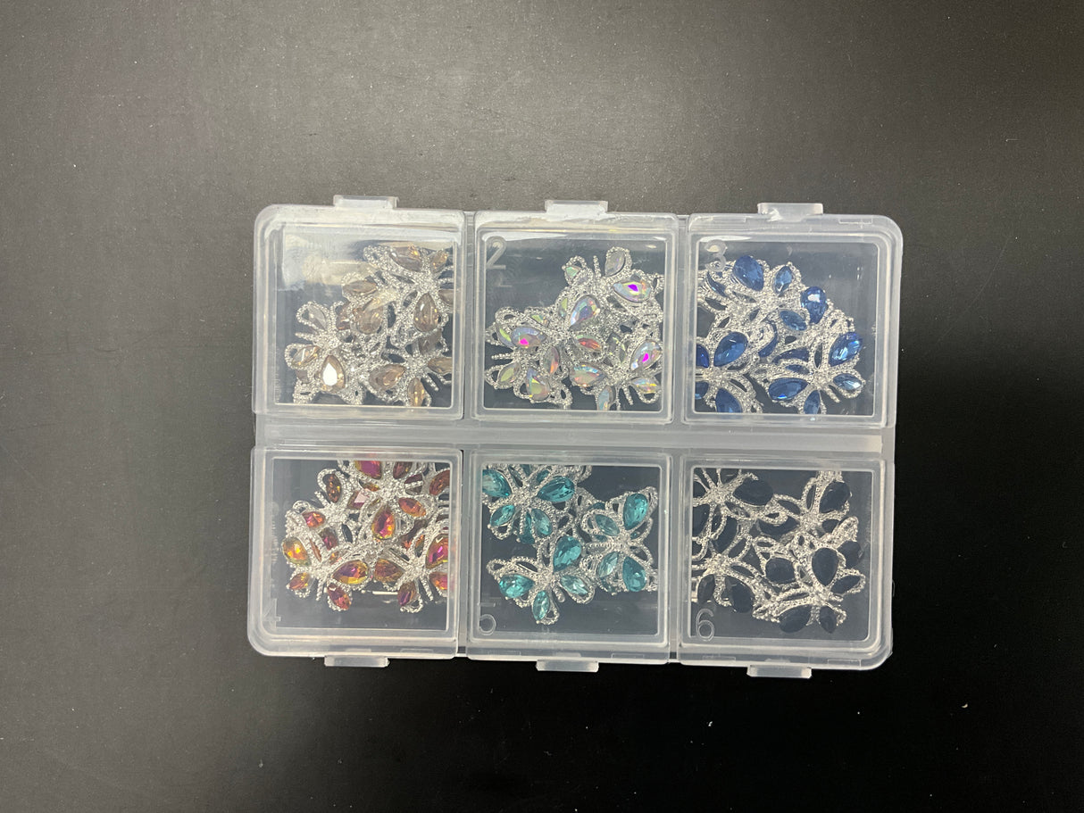 BUTTERFLY CHARM MIX 6 COLOR #1