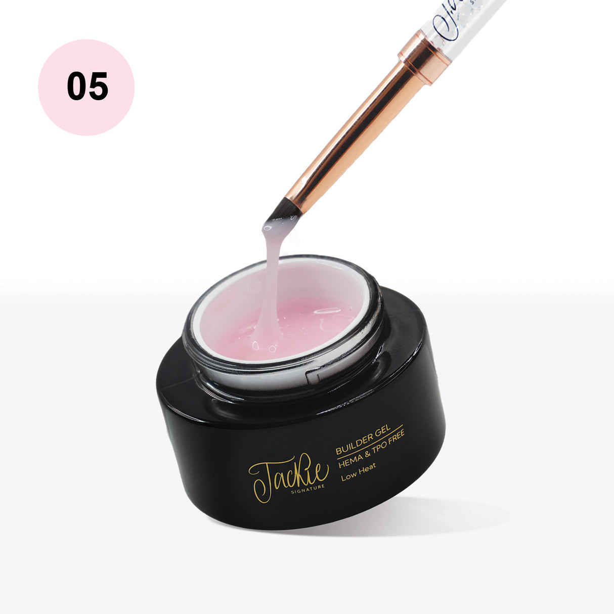 ema tpo free builder gel nail enhancement light pink