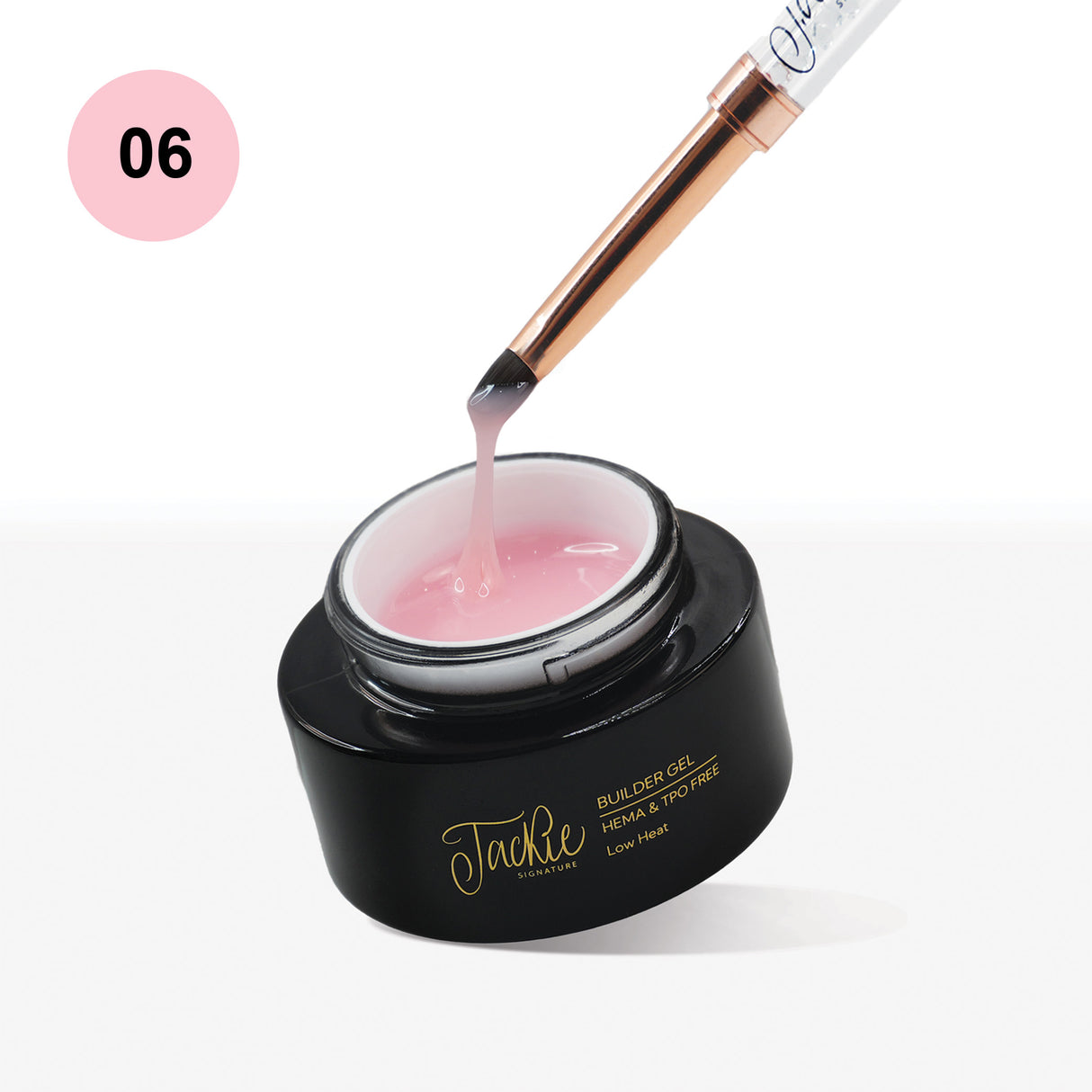 ema tpo free builder gel nail enhancement light pink