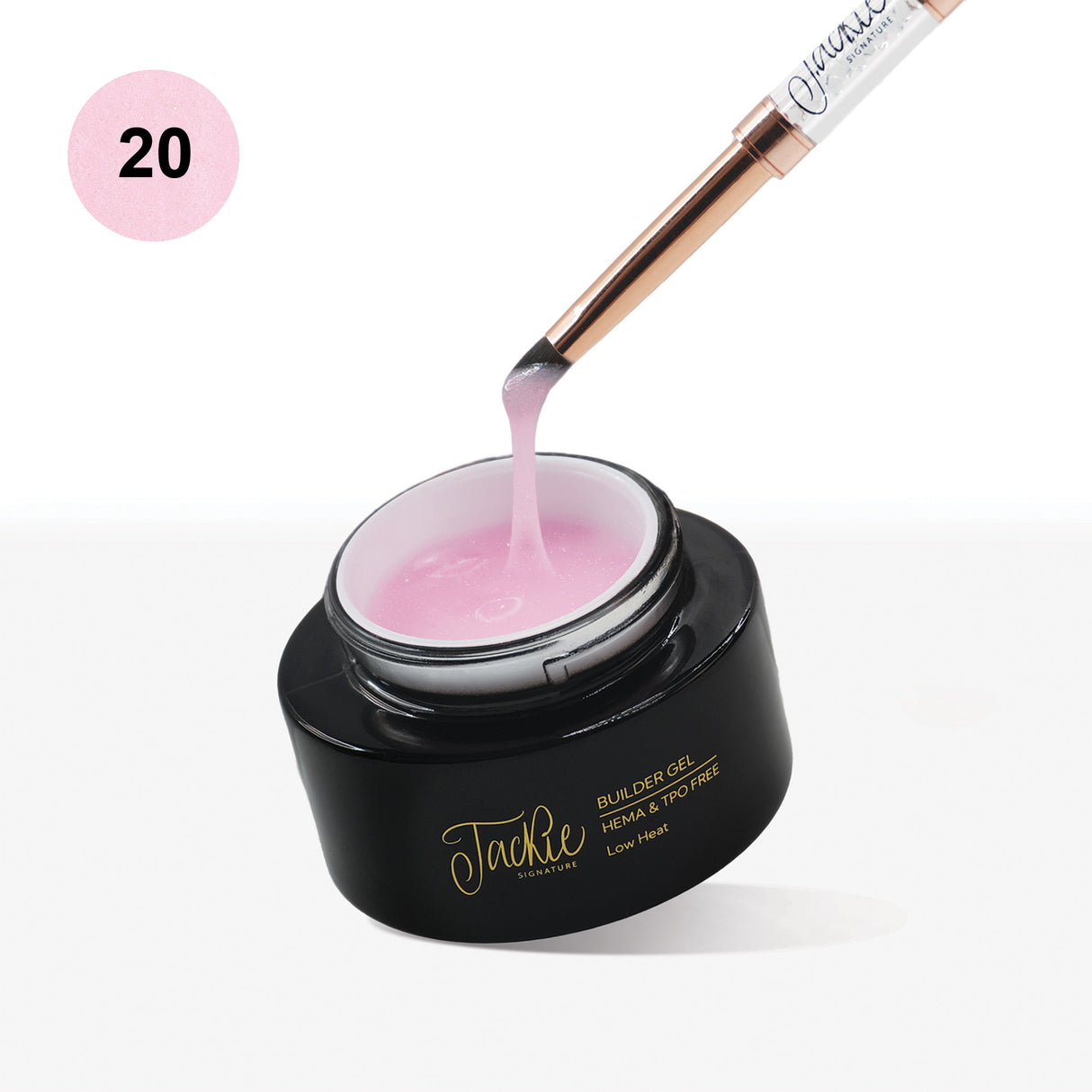 fema tpo free builder gel nail enhancement light shimmer pink