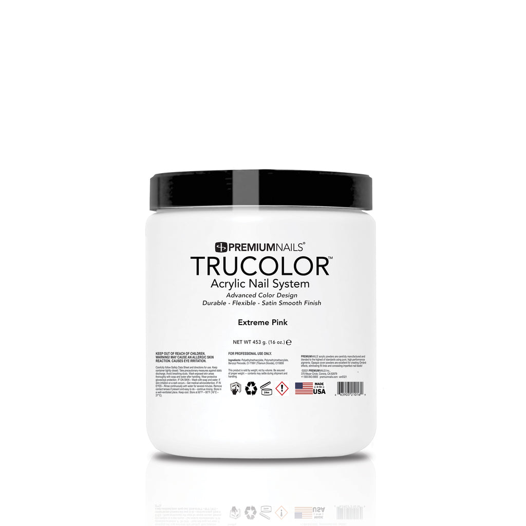 TRUCOLOR | ACRYLIC POWDER - EXTREME PINK (16 OZ)