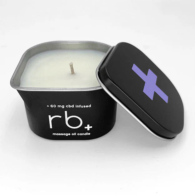 rb+ lavender massage candle + 60 mg cbd