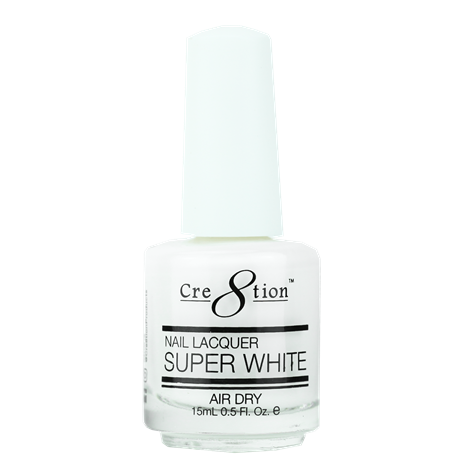 CRE8TION | NAIL LACQUER - SUPER WHITE (0.5oz) - Single