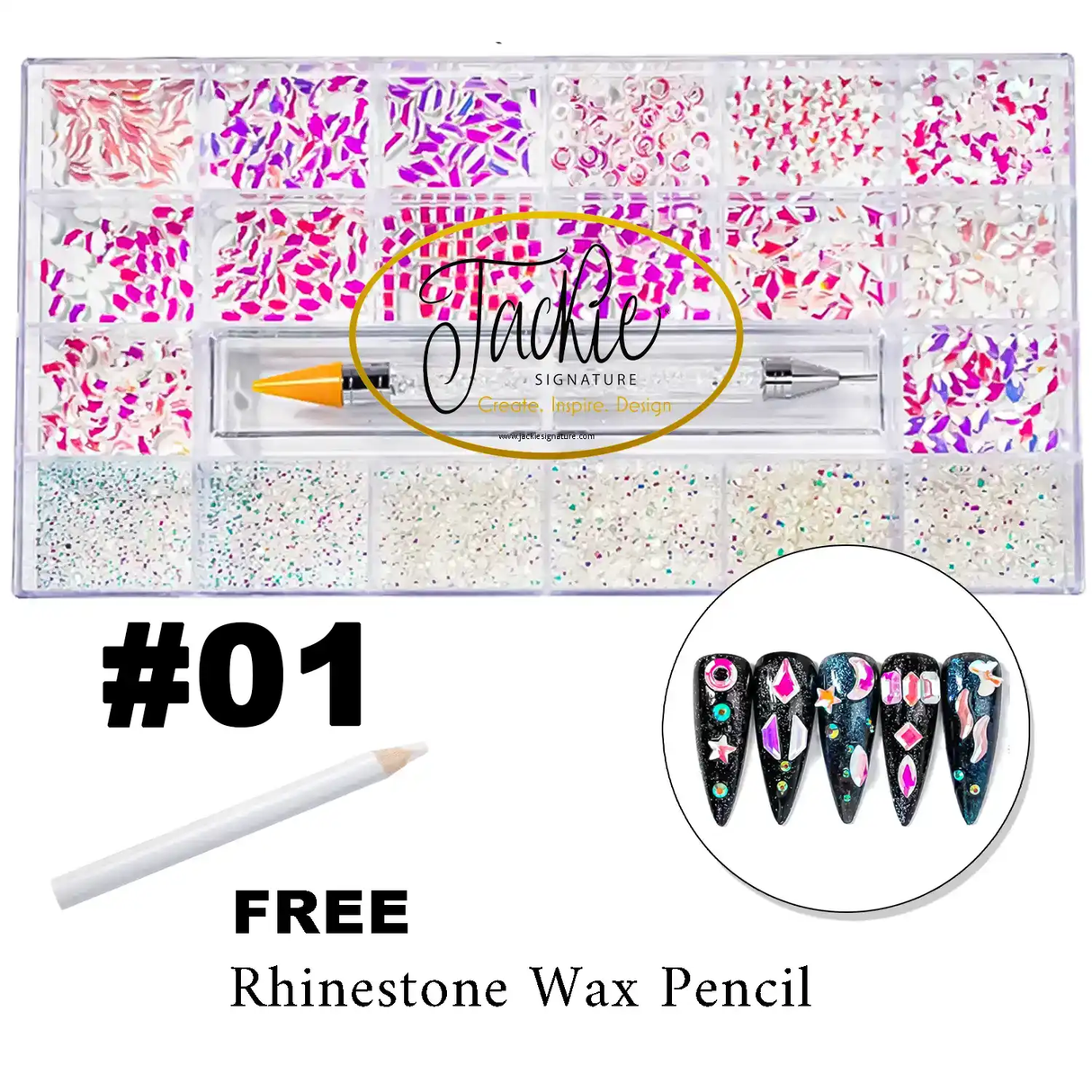 Rhinestone | #1 UNICORN | Box of 20 shapes