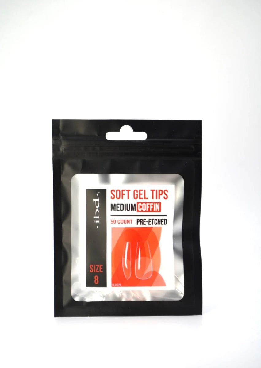 IBD | SOFT GEL REFILL TIPS BAG | COFFIN MEDIUM