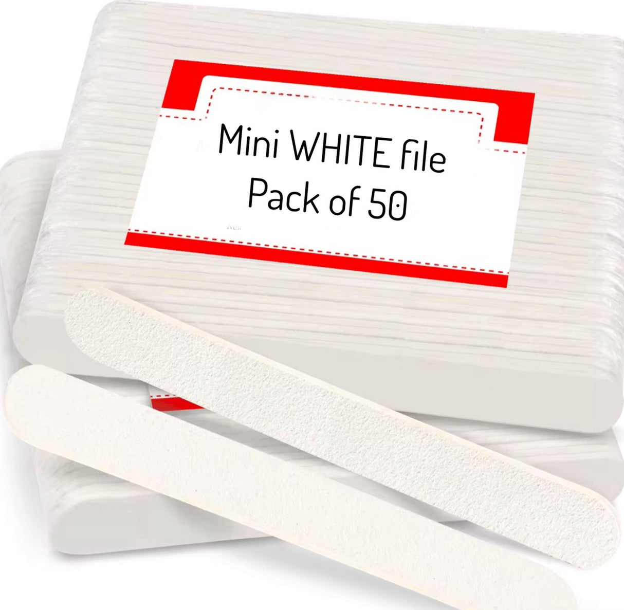 White Mini Nail File | Pack of 50