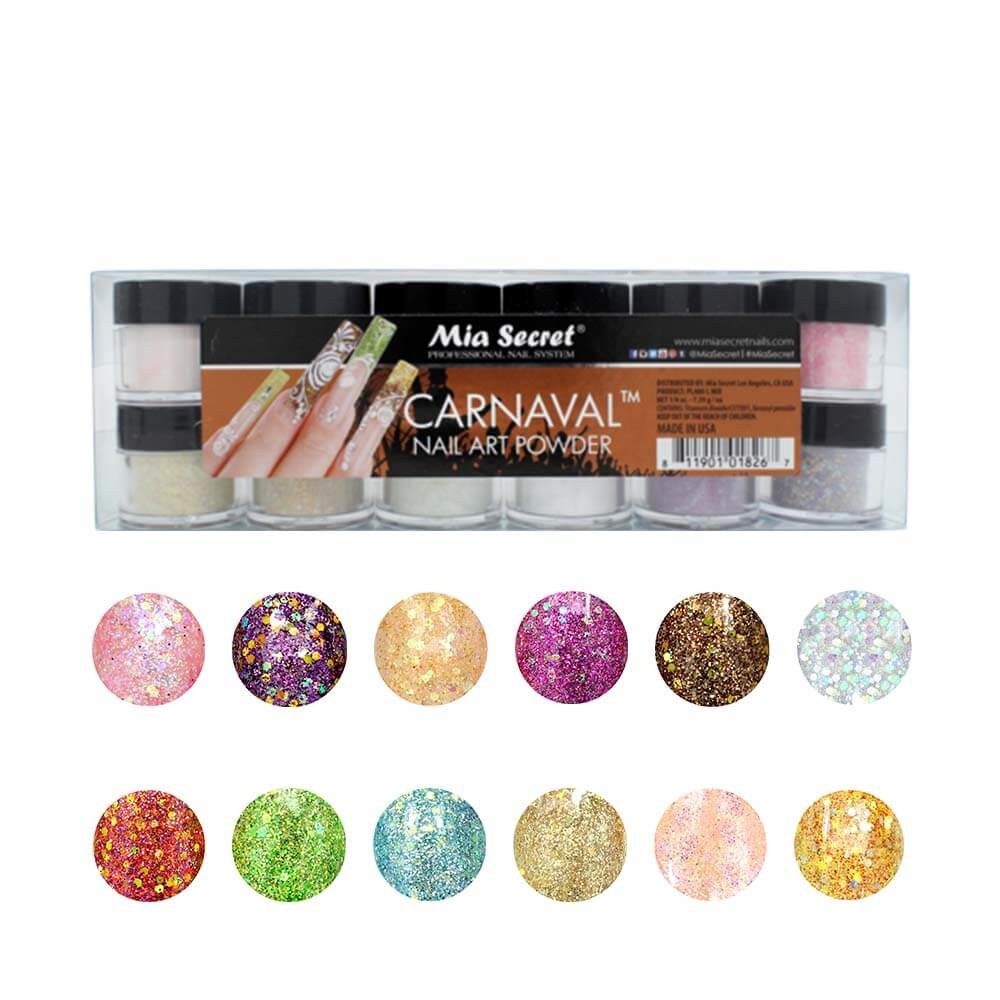 MIA SECRET | CARNAVAL ACRYLIC POWDER (1/4 OZ) - 12 PCS