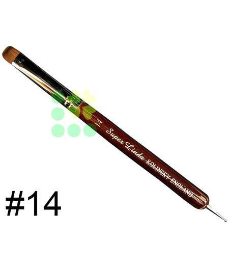 FRENCH BRUSH | SUPER LINDA | KOLINSKY WITH DOTTING TOOL - SIZE 14