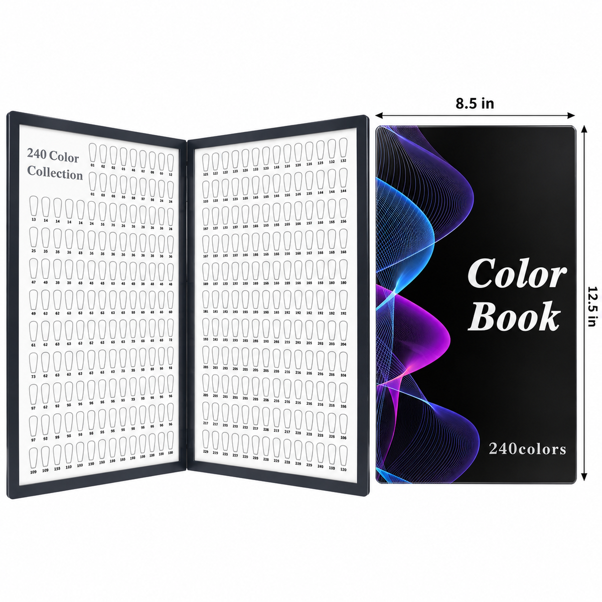 JACKIE SIGNATURE | NAIL POLISH DISPLAY CHART - NAIL ART SAMPLE BOOK FOR NAIL SALON