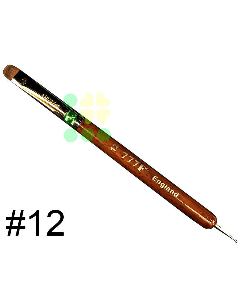 FRENCH BRUSH | 777 | RED WOOD WITH DOTTING TOOL - SIZE 12