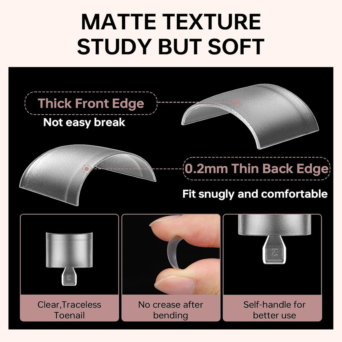 TOE TIP BOX | EXTENTION - FROSTED - 12 SIZES