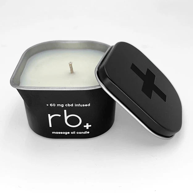 rb+ unscented massage candle + 60 mg cbd