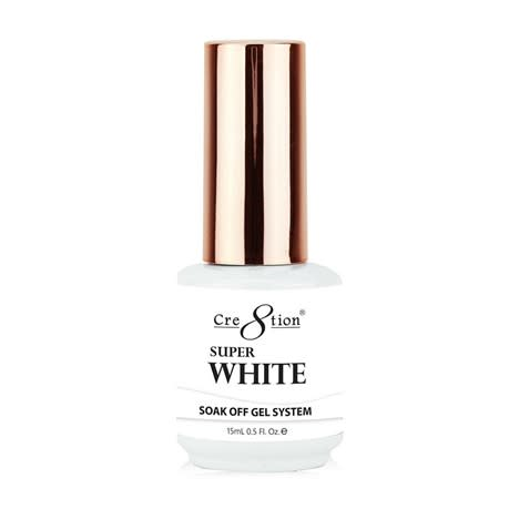 CRE8TION | SOAK OFF GEL - SUPER WHITE (0.5oz) - Single