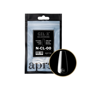 Tips Refill Bags - Apres Gel-X - Natural Coffin Long (50pcs) - #00