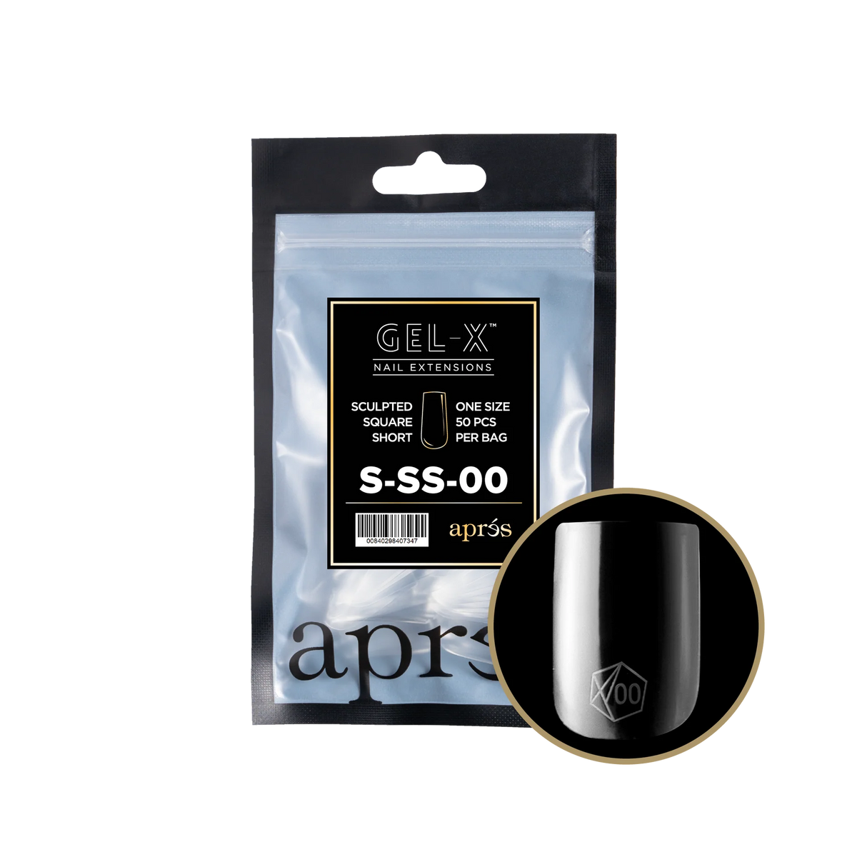 TIPS REFILL BAGS | APRES GEL-X | SCULPTED SQUARE SHORT (50pcs)