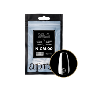 Tips Refill Bags - Apres Gel-X - Natural Coffin Medium (50pcs) - #00