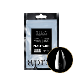 Tips Refill Bags - Apres Gel-X - Natural Stiletto Short (50pcs) - #00