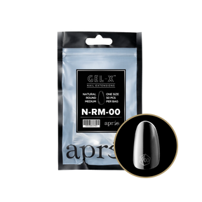 Tips Refill Bags - Apres Gel-X - Natural Round Medium (50pcs) - #00