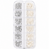 NAIL ART DESIGN | Pearl Bead + Rhinestone