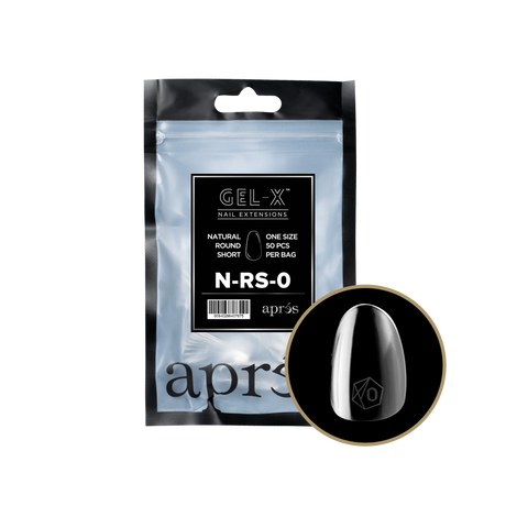 TIPS REFILL BAGS | APRES GEL-X | NATURAL ROUND SHORT (50pcs)
