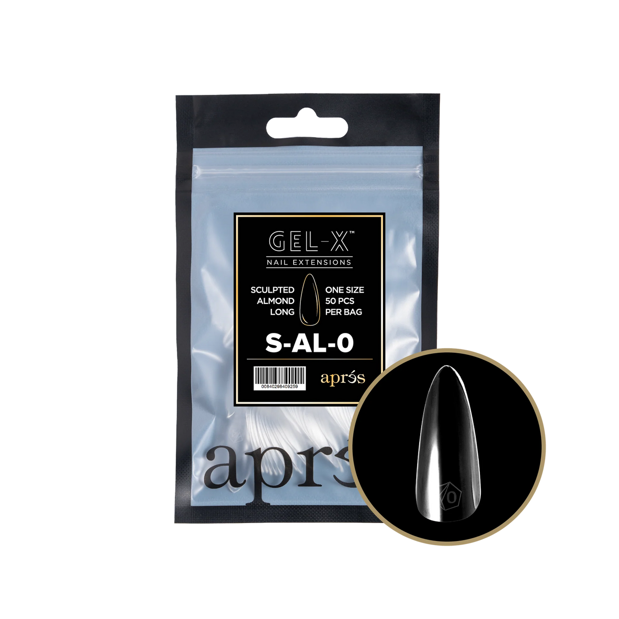 TIPS REFILL BAGS | APRES GEL-X | SCULPTED ALMOND LONG(50pcs)