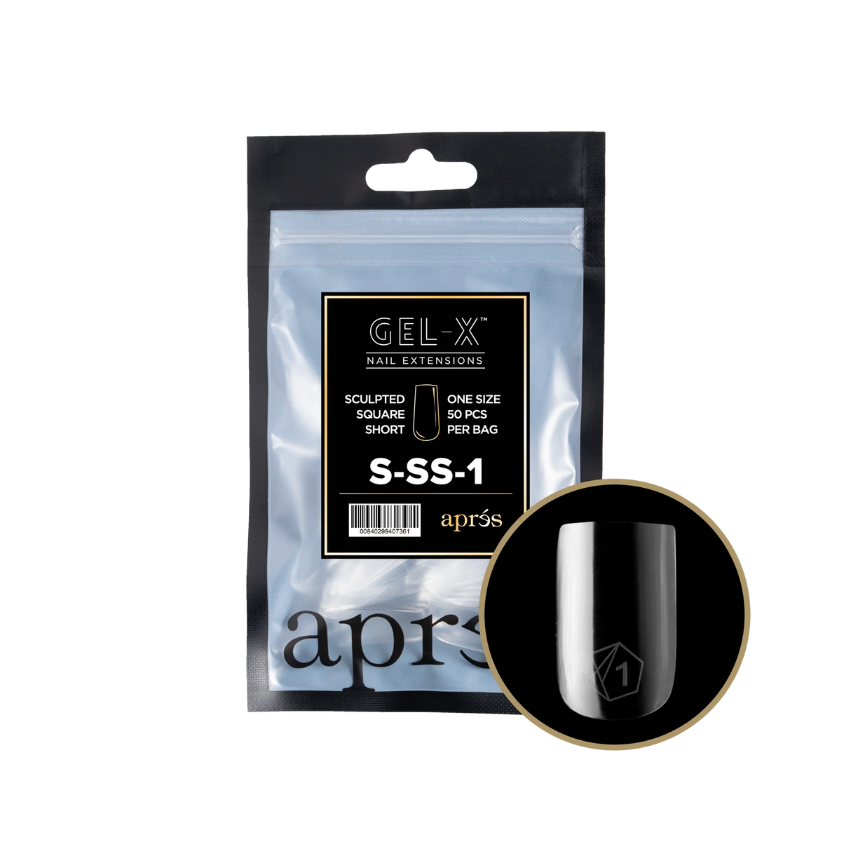 TIPS REFILL BAGS | APRES GEL-X | SCULPTED SQUARE SHORT (50pcs)
