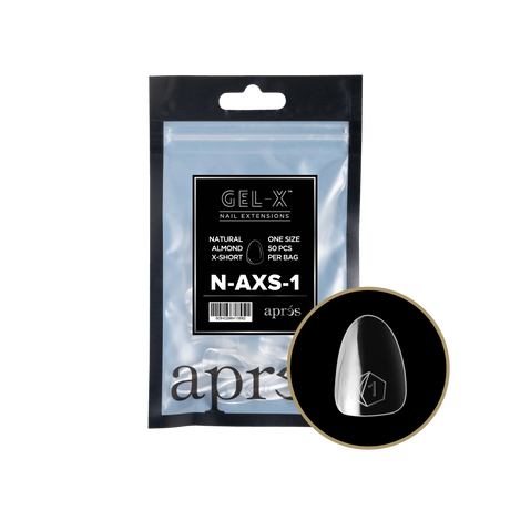 TIPS REFILL BAGS | APRES GEL-X | NATURAL ALMOND X-SHORT (50pcs)