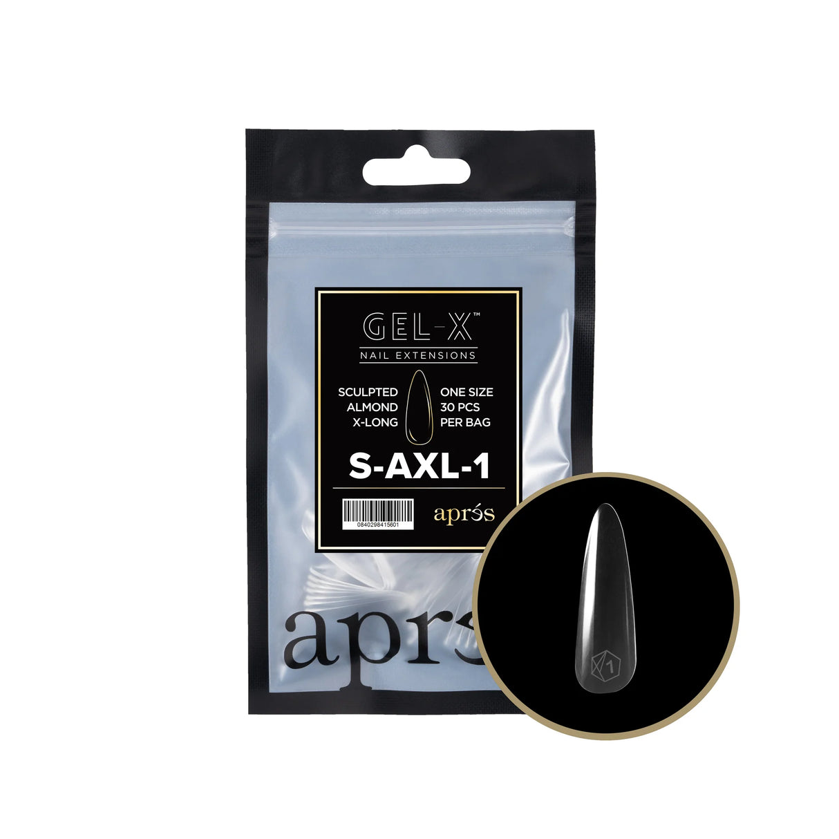 TIPS REFILL BAGS | APRES GEL-X | SCULPTED ALMOND X-LONG (30pcs)