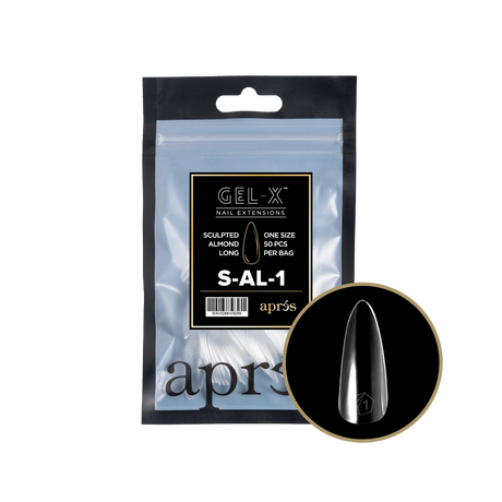 TIPS REFILL BAGS | APRES GEL-X | SCULPTED ALMOND LONG(50pcs)