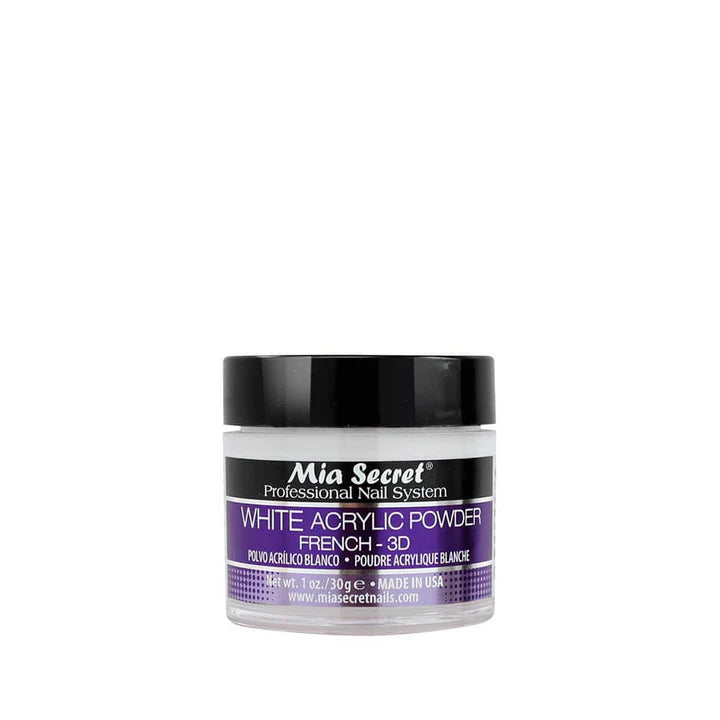 MIA SECRET | WHITE ACRYLIC  POWDER FRENCH 3D (1 OZ)