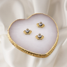 HEART CROSS NAIL CHARM | GOLD - 10 PCS