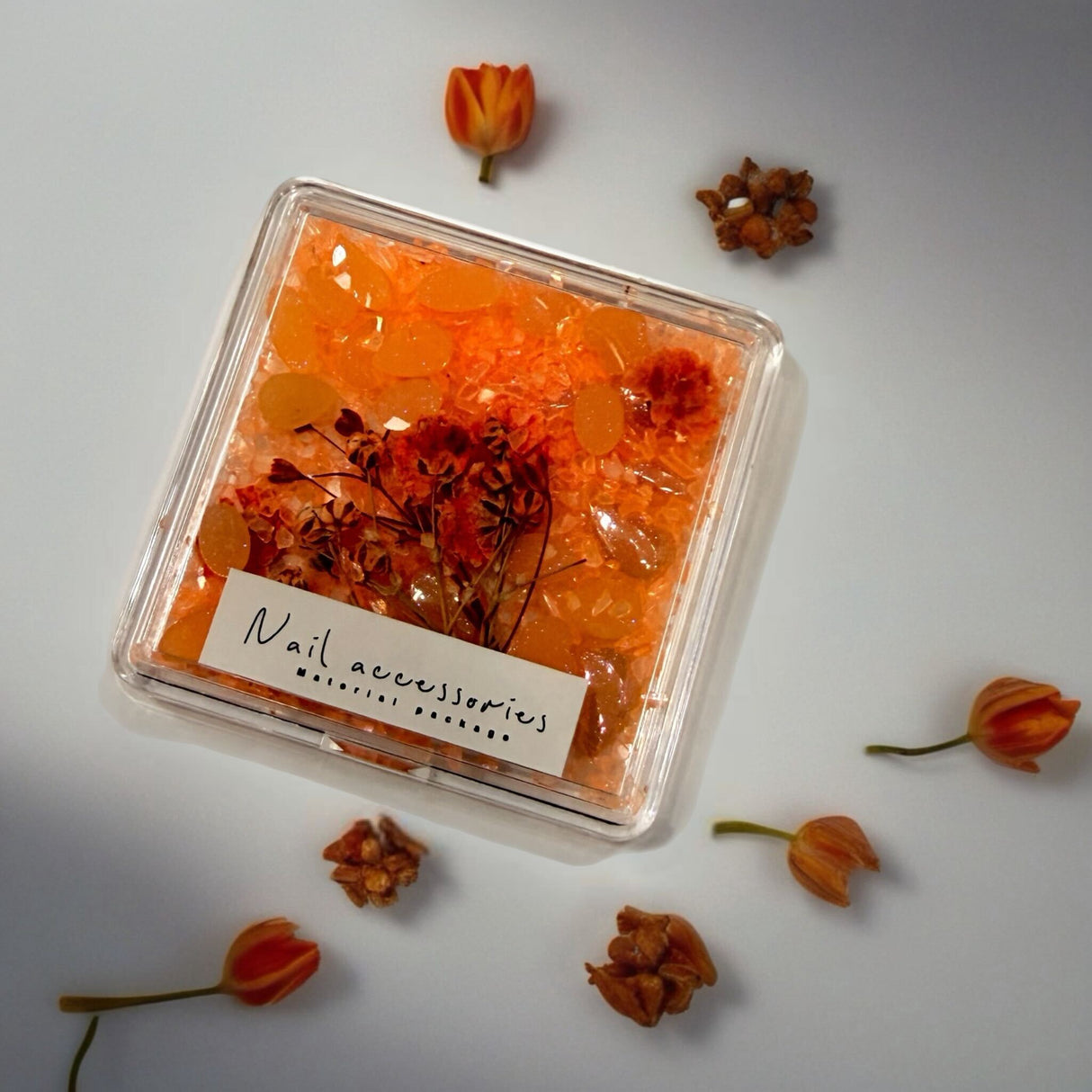 NAIL ART DESIGN | FRAGMENT GRAVEL-DRY FLOWER