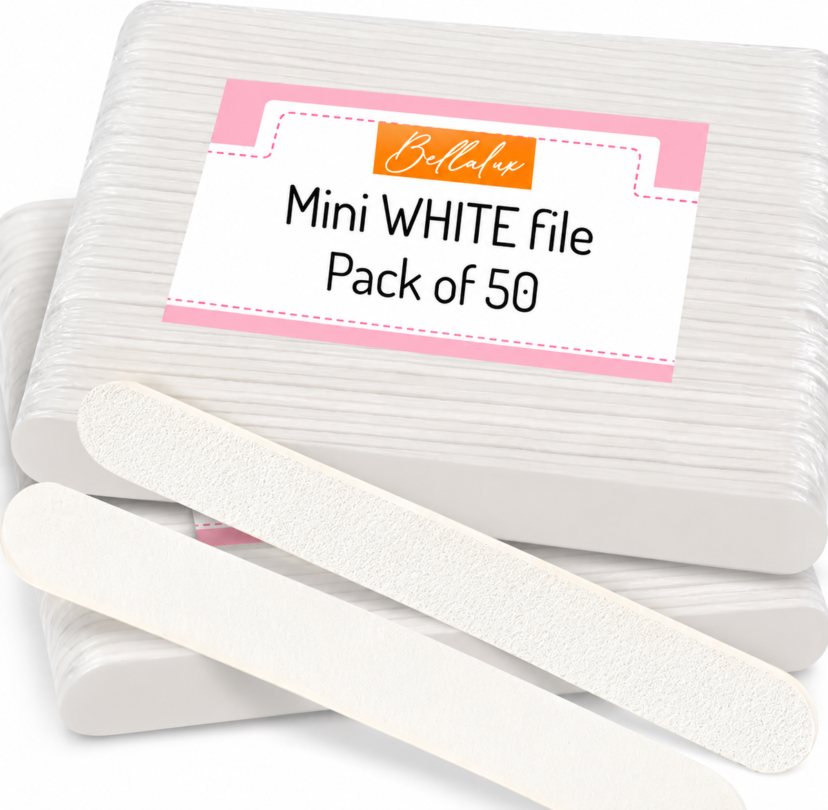 BELLALUX | DISPOSABLE MINI NAIL FILE (PACK OF 50) FOR MANICURE PEDICURE